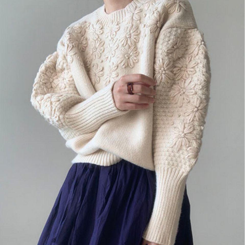 Pullover Round Neck Loose Knitted Sweater