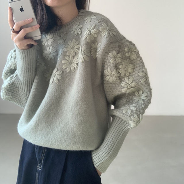 Pullover Round Neck Loose Knitted Sweater