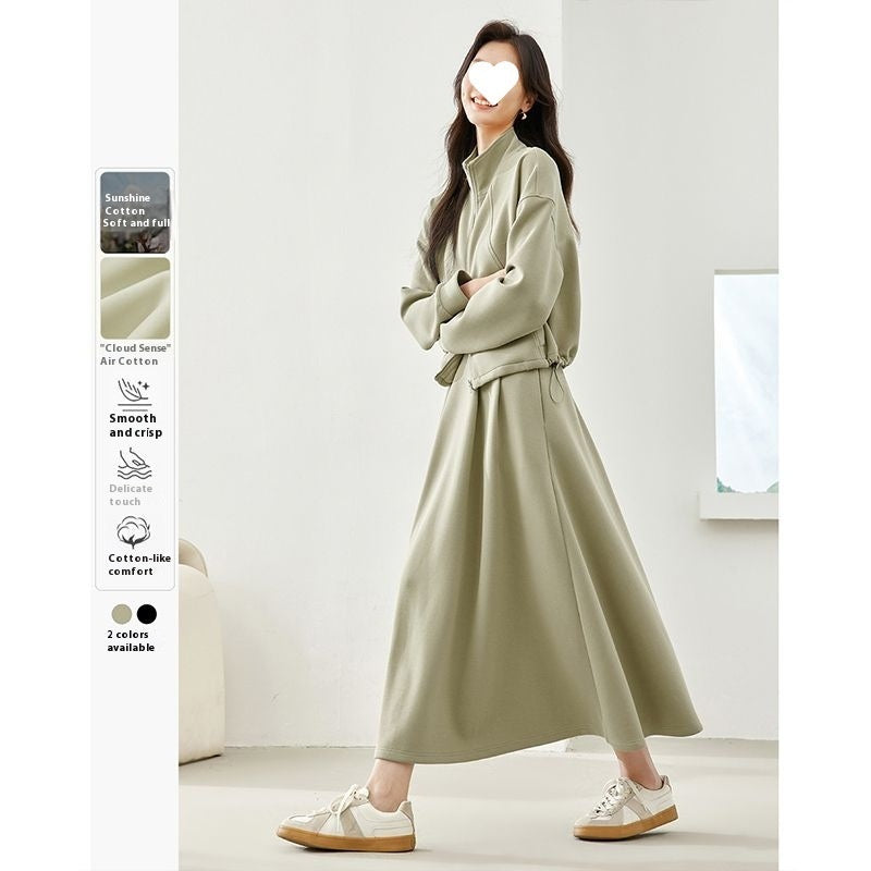 Pea Green Fashion Casual Suit Skirt For Women
